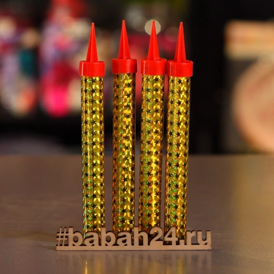 Фонтаны в торт, 4 шт, 12 см 40 сек - Цена: 275 р. - Фото 1