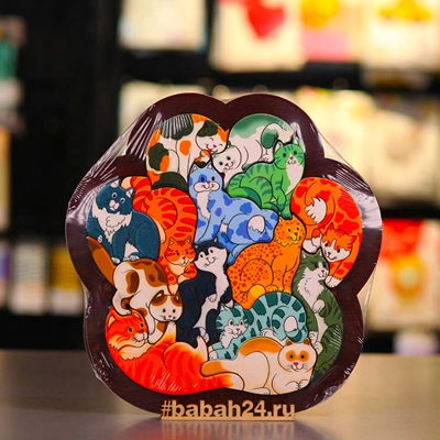 Настольная игра "Кошки. Пазл деревянный" - Цена: 670 р. - Фото 1