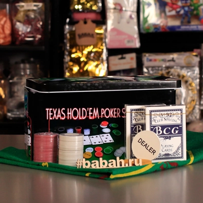 Покер на 200 фишек с сукном - Цена: 1 450 р. - Фото 1