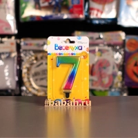 Свеча-цифра 7 Радуга