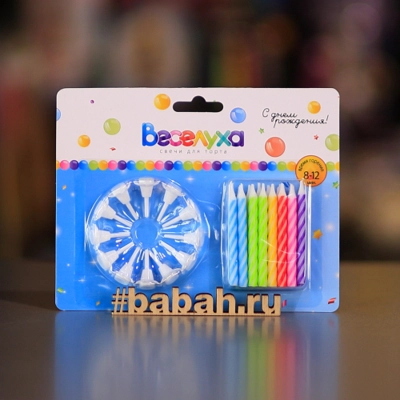 Свечи для торта разноцветный НЕОН - Цена: 70 р. - Фото 1