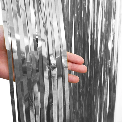 Занавес "Дождик" Серебро 2,4м х 0,91м - Цена: 410 р. - Фото 1