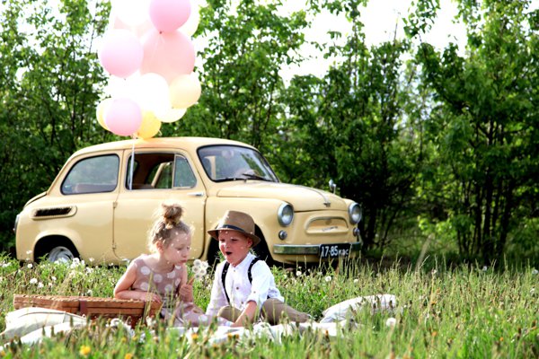 Детский фотопроект с воздушными шарами